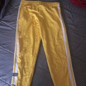 Bright yellow athletic sweatpants. Never worn.